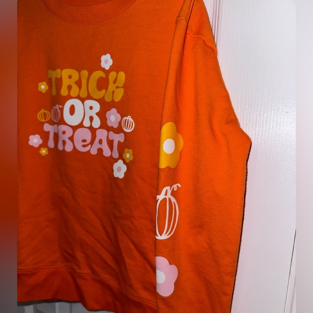 Cat & Jack Orange Trick or Treat Sweatshirt - Picture 3 of 6
